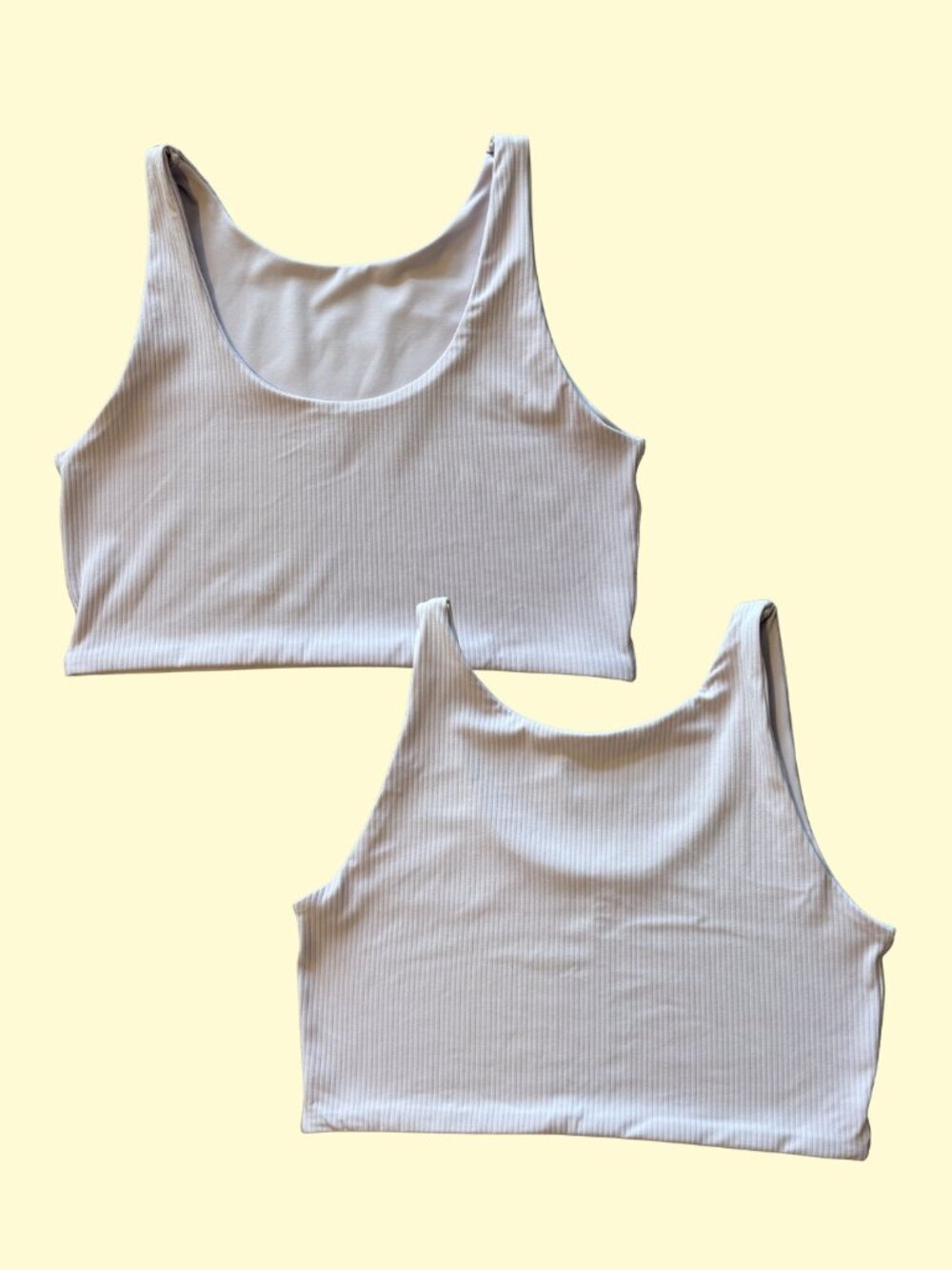 Offline by Aerie Real Me Xtra Ribbed Reversible Sports Bra, Light Purple, Size L
